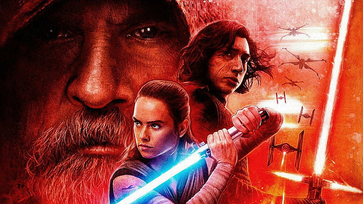 Star Wars, Star Wars: The Last Jedi, Adam Driver, Daisy Ridley, HD wallpaper