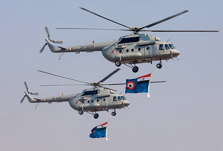 Indian Air Force, Mil Mi-17, military, air vehicle, flying