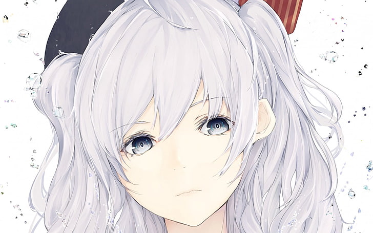 HD wallpaper: white-haired girl anime character wallpaper, face, art, women  | Wallpaper Flare