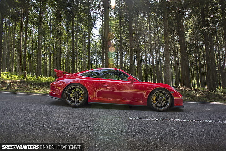 Porsche 911, Porsche 911 GT3, Speedhunters, red cars, HD wallpaper