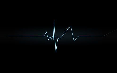 HD wallpaper: lifeline illustration, heartbeat, ekg, minimalism, black  background | Wallpaper Flare