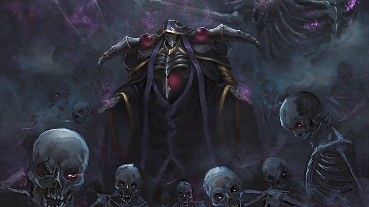 Anime, Overlord, Ainz Ooal Gown, smoke - physical structure, HD wallpaper
