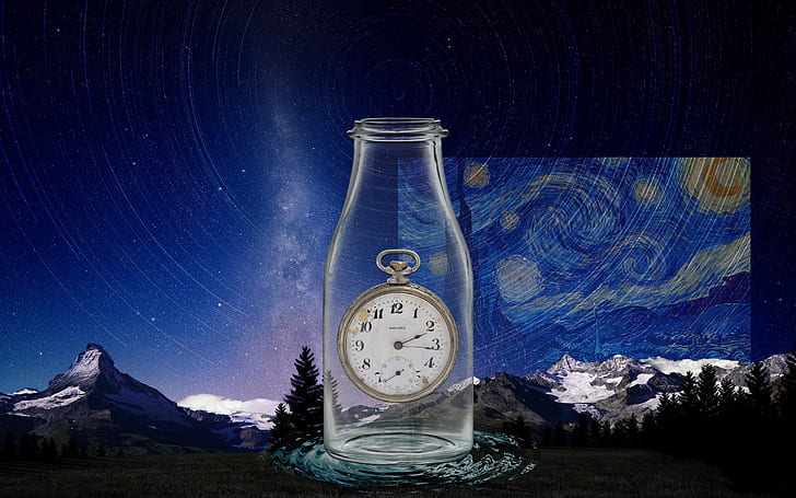 Hd Wallpaper 2560x1600 Px Pocketwatches Time Time In A Bottle