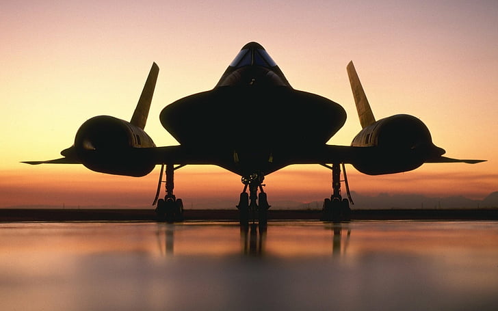 Military Aircrafts, Lockheed SR-71 Blackbird, sky, silhouette, HD wallpaper