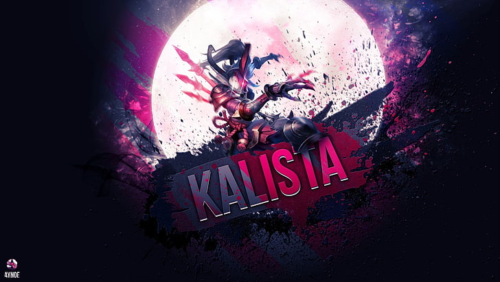 Kalista digital wallpaper, League of Legends, ADC, communication