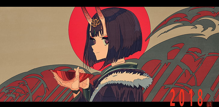 (shuten-douji), assassin, fanart, fate, from, grand, order, HD wallpaper