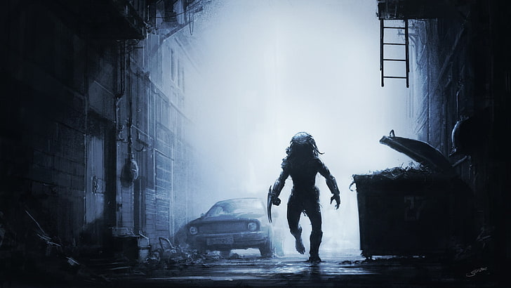 Predator illustration, artwork, science fiction, Predator (movie)