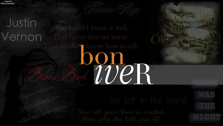 Hd Wallpaper: Justin Vernon Poster, Bon Iver, Text, Lyrics, Poetry,  Pictures | Wallpaper Flare