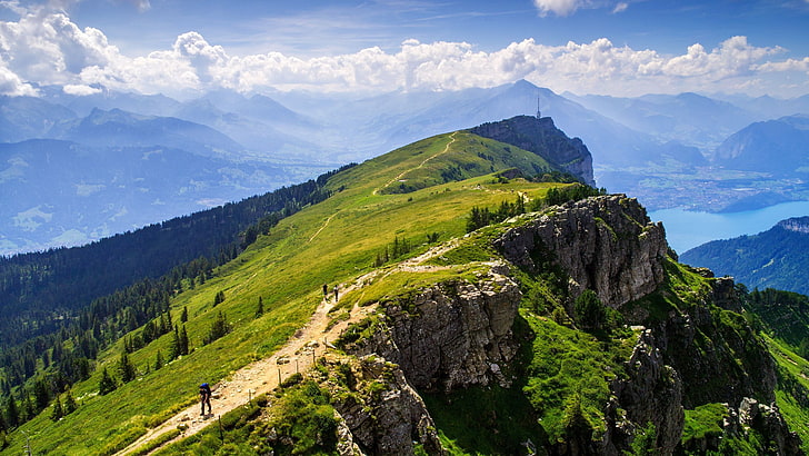 Switzerland, rigi, mountains, nature, sky, clouds, scenics - nature, HD wallpaper