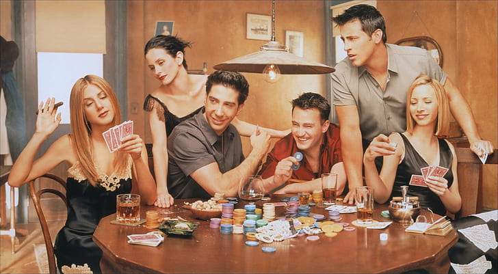 beverages, Ross Geller, eyes, hair, food crumbs, Friends (TV series), HD wallpaper