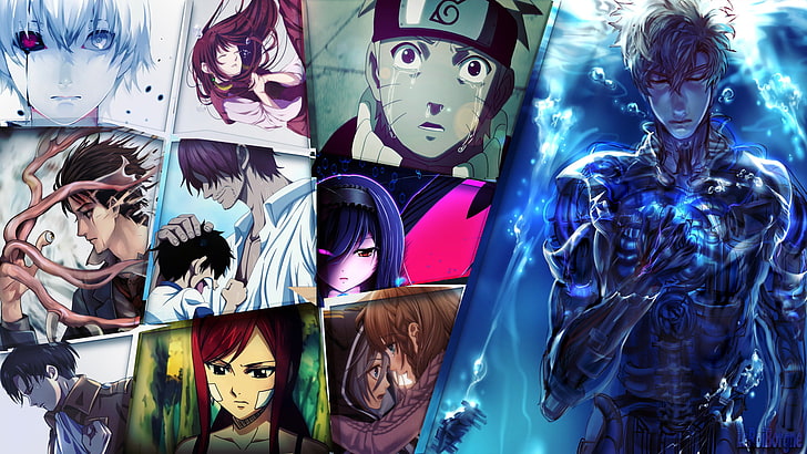 Hd Wallpaper Naruto One Punch Man One Piece Fairy Tail And Tokyo Ghoul Characters Collage Wallpaper Flare Best hd wallpaper, download best hd desktop wallpapers,widescreen wallpapers for free in high quality resolutions 1920x1080 hd, 1920x1200 you can download iphone wallpaper, adroid wallpaper, nokia wallpaper, desktop wallpaper, samsung wallpaper, black wallpaper, white. hd wallpaper naruto one punch man