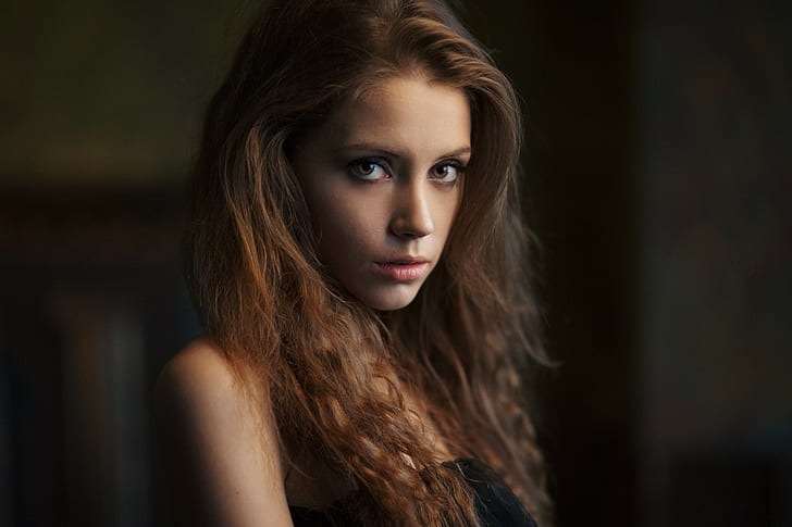 brunette, dress, model, women, Ksenia Kokoreva, Maxim Maximov, HD wallpaper