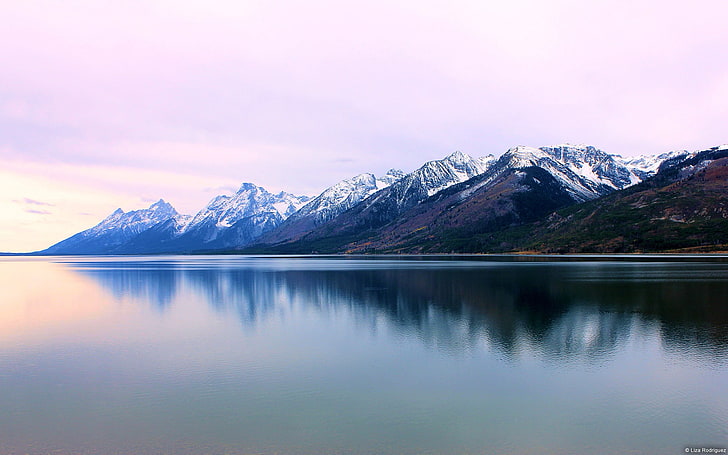 Jenny Lake on the Teton Mountains-Nature Landscape.., body of water
