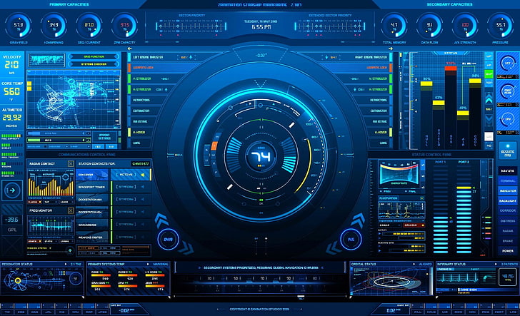 blue and black DJ mixer application, technology, computer, Hi-Tech, HD wallpaper