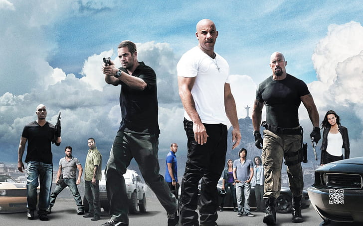Fast Five Movie Cast, fast 7 movie poster, HD wallpaper