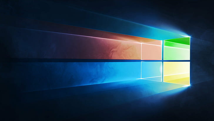 windows 10 microsoft operating systems, backgrounds, blue, abstract HD wallpaper