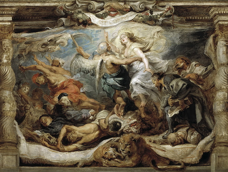picture, Peter Paul Rubens, mythology, Pieter Paul Rubens, The Triumph Of The Catholic Truth
