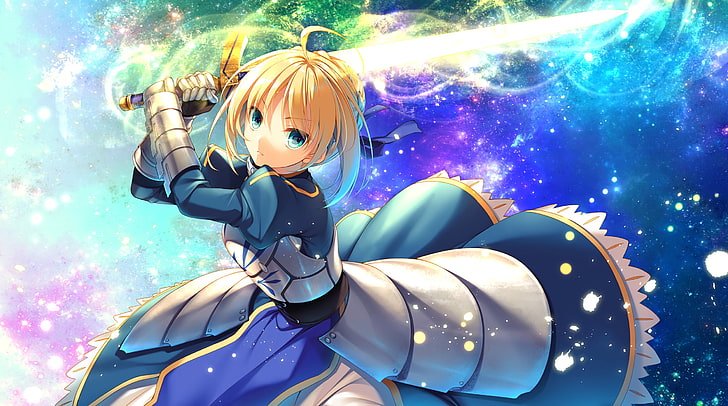 anime, anime girls, Fate/Stay Night, Fate Series, Saber, armor, HD wallpaper