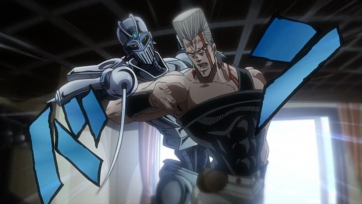 Download Jean Pierre Polnareff striking a pose in his iconic outfit  Wallpaper