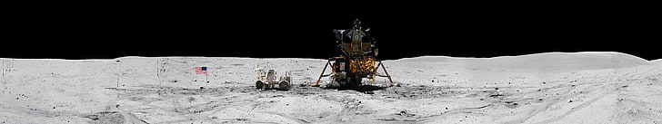 spacecraft on moon, NASA, Earth, Apollo, North America, Rover, HD wallpaper