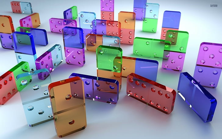 3D, 1920x1200, Glass, domino, hd absbtract, 4K