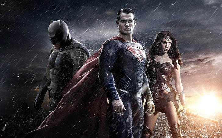 Superman, Wonder Woman, and Batman wallpaper, Batman V Superman: Dawn Of Justice, HD wallpaper