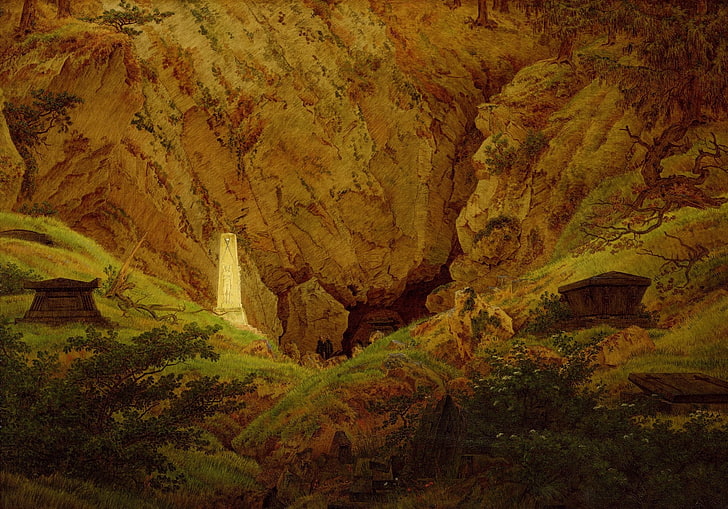 painting, landscape, Caspar David Friedrich, tranquility, beauty in nature
