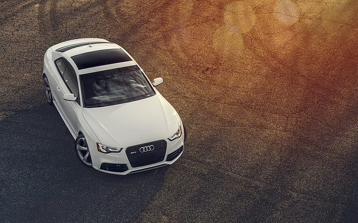 Audi, Audi RS5, high angle view, car, mode of transportation, HD wallpaper