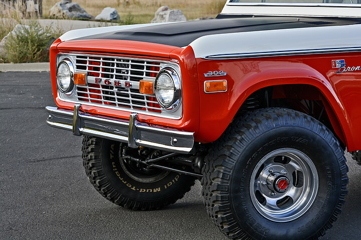 40++ Classic Ford Bronco Red White Wallpaper full HD