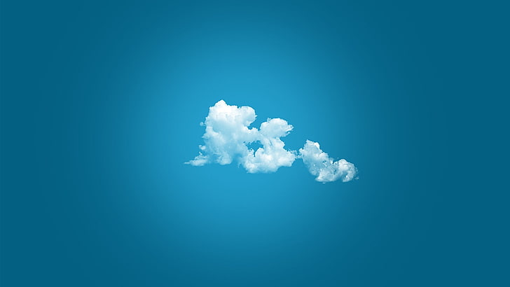 photo of clouds, simple, cyan, sky blue, cloud - sky, no people, HD wallpaper