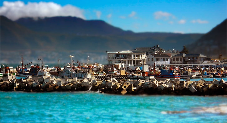 Kalkbay, Cape Town, South Africa, white and brown concrete house, HD wallpaper