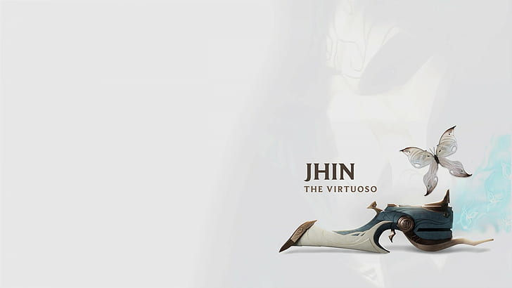 the virtuoso jhin digital art butterfly artwork league of legends, HD wallpaper