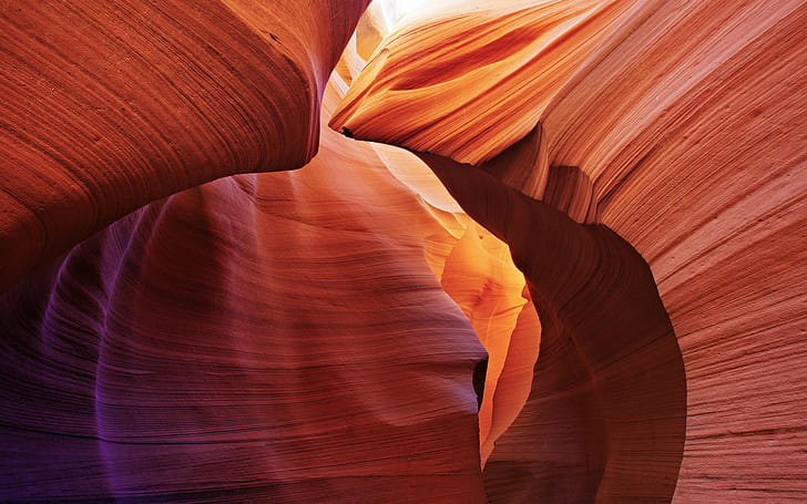 Antelope Canyon, Arizona, rock formation, sunlight, HD wallpaper