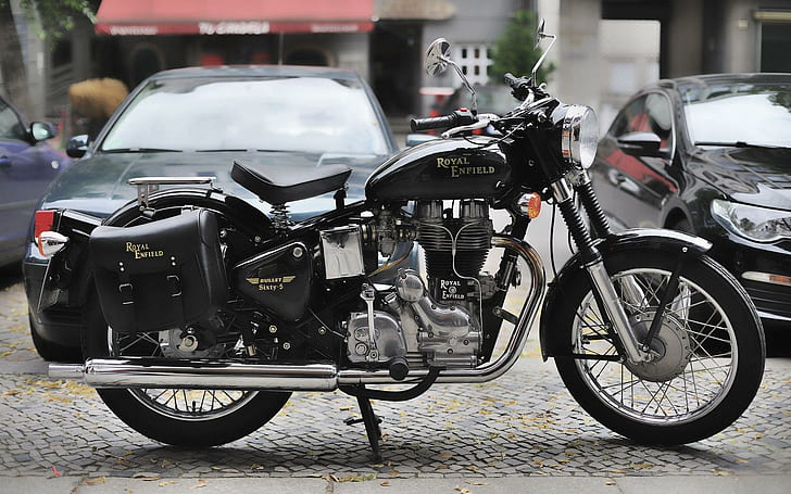 HD wallpaper: Royal Enfield Bullet Sixty 5, black-and-gray cruiser  motorcycle | Wallpaper Flare