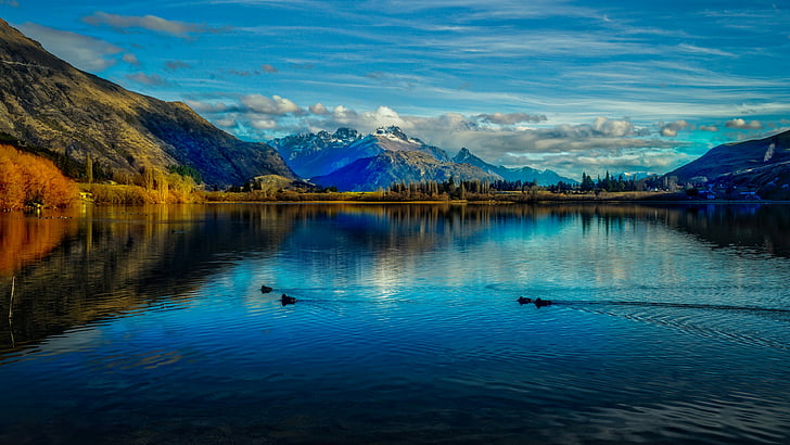 morning, waterscape, otago, queenstown, new zealand, lake hayes