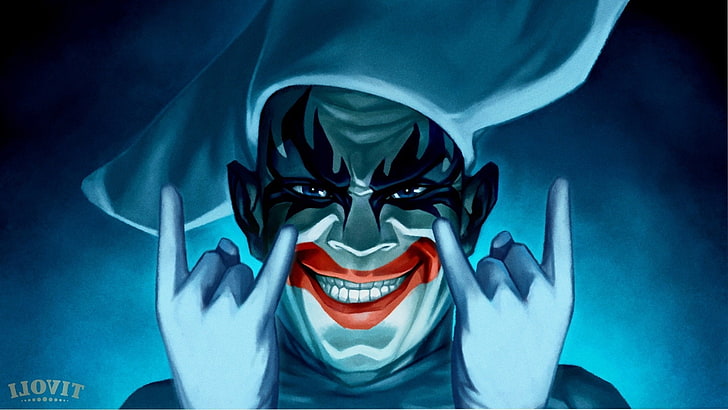 Hd Wallpaper Joker Download Of Hd Fear Celebration Horror Evil Blue Wallpaper Flare