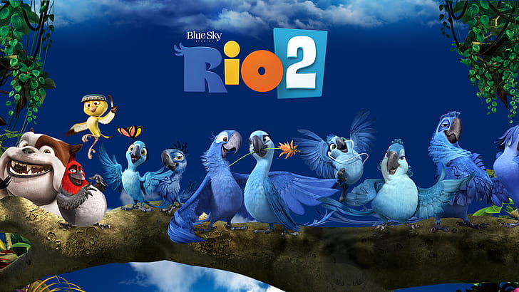 3072x1920px | free download | HD wallpaper: birds, blue, cartoon, movie,  rio 2 | Wallpaper Flare