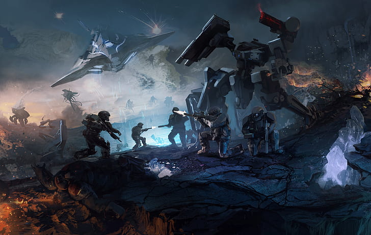 halo wars 2 4k theme background images, HD wallpaper