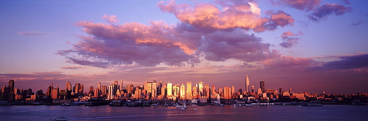 city, New York City, sky, architecture, building exterior, urban skyline, HD wallpaper