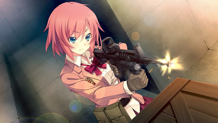 anime, Anime Girls, Innocent Bullet, Kanzaki Sayaka, Women With Guns, HD wallpaper