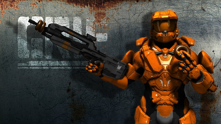 Red vs. Blue, Halo, video games, weapon, gun, military, armed forces, HD wallpaper