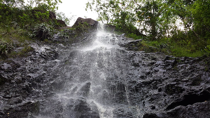 Hawaii, Ka'au Crater, waterfall, nature, oahu, scenics - nature, HD wallpaper
