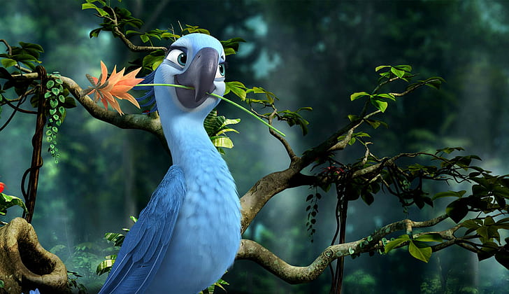 birds, blue, cartoon, movie, rio 2