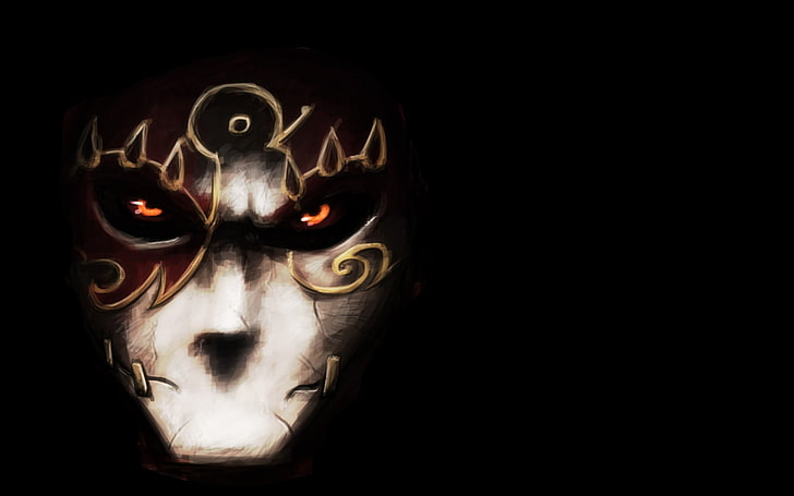 brown and white masked man, Fable, Jack of Blades, black background, HD wallpaper