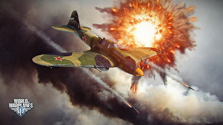 black and yellow fish lure, World of Warplanes, airplane, wargaming, HD wallpaper