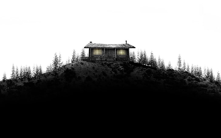 1920x1200 px Hill house monochrome nature photography Trees White Background Anime Hellsing HD Art, HD wallpaper