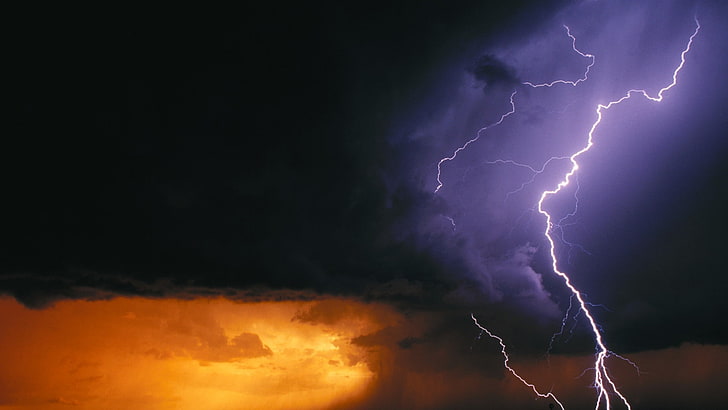 Thunderbolt, nature, storm, lightning, sky, beauty in nature, HD wallpaper