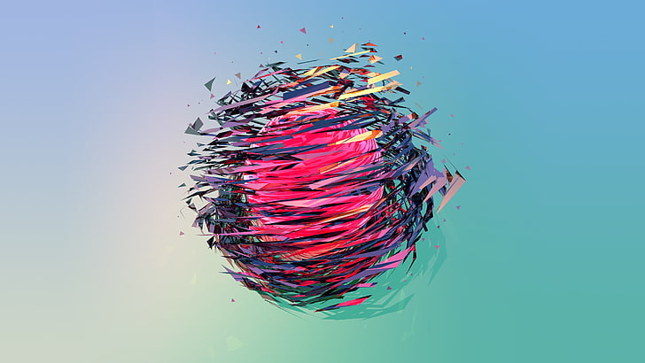 multicolored abstract wallpaper, Facets, Justin Maller, gradient