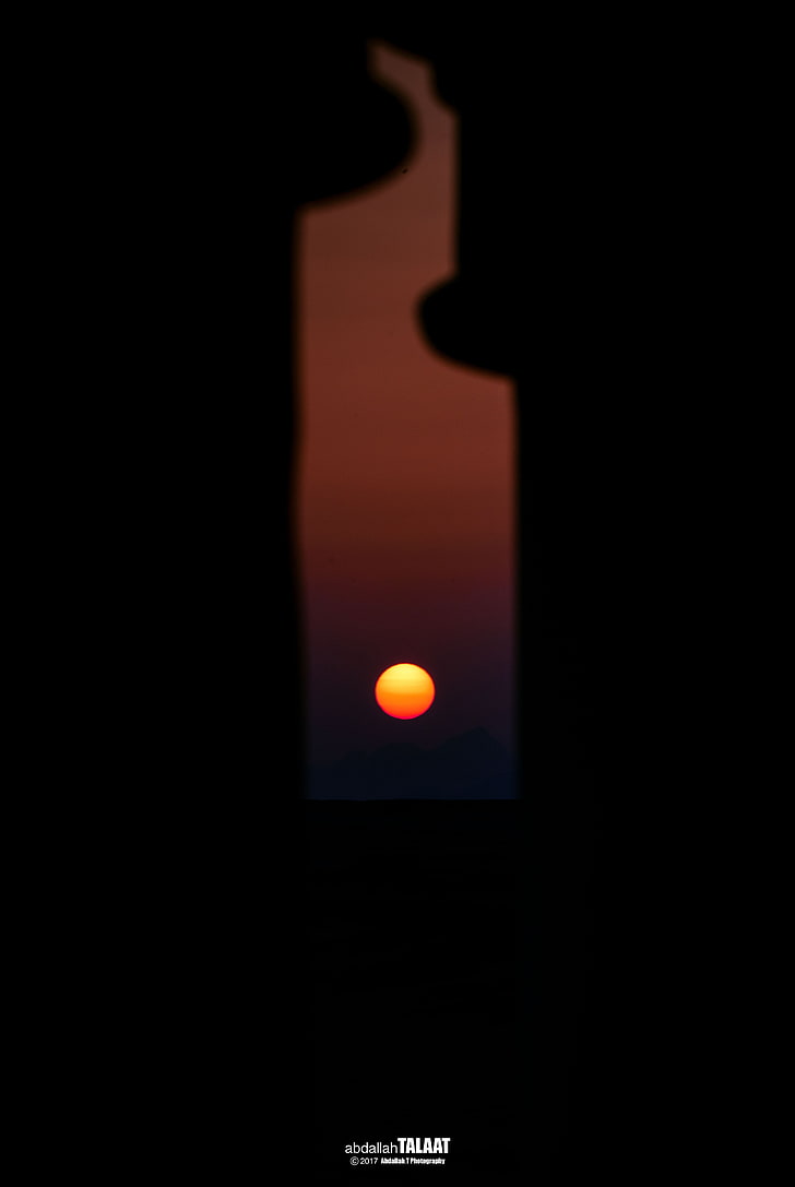 sunrise, sunset, mountain top, dark, silhouette, illuminated, HD wallpaper