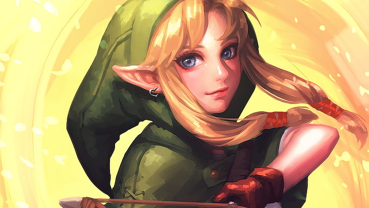 Link illustration, Linkle, The Legend of Zelda, video games, fantasy art